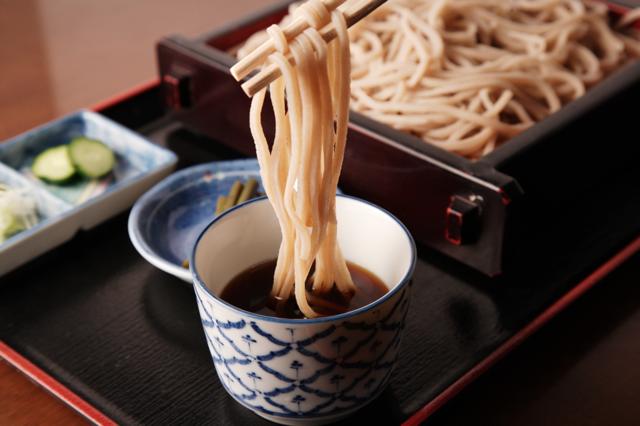 Soba-Traditional thin noodle in Japan made from buckwheat flour